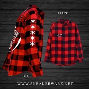 Sneaker Warz  mens custom Flannel